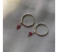 The Colourful Aura Pure Silver Bali Asian Tiny Lightweight Dainty Unisex Hoop Earring Silver One Size