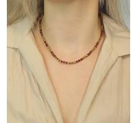 The Colourful Aura Red Gold Handmade Freshwater Bohemian Necklace Gold