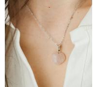 The Colourful Aura Rose Quartz Crystal Amazonite Green White Purple Heart Shape Pendant Necklace In Pink Pink One Size