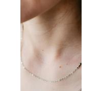 The Colourful Aura Silver And Gold Sideways Christian Minimalist Dainty Cross Charm Choker Necklace Silver One Size