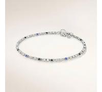 The Colourful Aura Women's Silver Plated Link Chain Braid Evil Eye Payal Anklet The Colourful Aura Silver One Size
