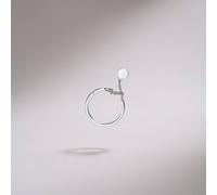 The Colourful Aura Slim Silver Tassel Chain Pull Adjustable Open Geometry Stackable Thumb Ring