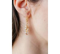 The Colourful Aura Women's Small Poth Pearl Drop Hook Earrings in Gold The Colourful Aura Gold One Size