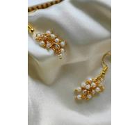 The Colourful Aura Small Poth Pearl Drop Hook Earrings In Silver Silver One Size
