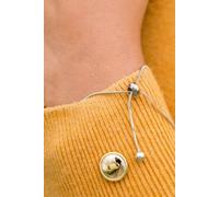 The Colourful Aura Stainless Steel Bow Knot Sliding Snake Chain Adjustable Anklet Bracelet In Silver Silver One Size