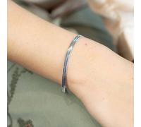 The Colourful Aura Stainless Steel Gold Cuban Link Flat Snake Gourmet Chain Layering Bracelet In Silver Silver One Size