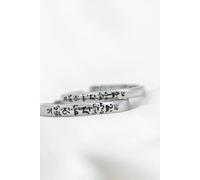 Tibetan Buddhism Prayer Matching Couple Promise Ring Set The Colourful Aura Silver One Size