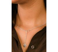 The Colourful Aura Two Heart Charm Cross Solid Heart Drop Interlock Y Shape Lariat Necklace In Silver Silver One Size