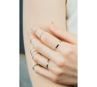 The Colourful Aura Women's 10 Piece Slim Silver Gold Stackable Bohemian Midi Tribal Beach Ring Set The Colourful Aura Silver One Size