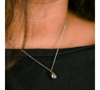The Colourful Aura Women's 925 Silver Small TearDrop Water drop Dainty Pendant Necklace