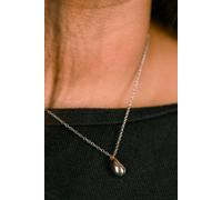 The Colourful Aura Women's 925 Silver Small TearDrop Waterdrop Simple Slim Elegant Droplet Pendant Necklace