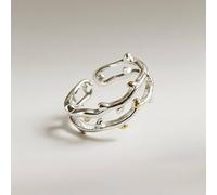 925 Sterling Silver Tree Leaf Vine Bohemian Dainty Band Ring The Colourful Aura Silver One Size