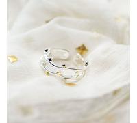 925 Sterling Silver Tree Leaf Vine Bohemian Dainty Band Ring The Colourful Aura Silver One Size