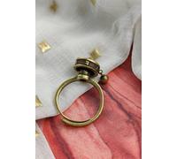 The Colourful Aura Women's Adjustable Monk Buddhist Tibetan Spinner Mantra Prayer Ring in Bronze