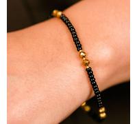 The Colourful Aura Women's Beaded Indian Nazar Magalsutra Everyday Bracelet in Gold | Size: 7