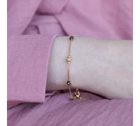 Black Golden Ball Slim Thread Minimal Bracelet The Colourful Aura Gold 8