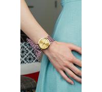 The Colourful Aura Women's Brown Changeable Stripe Cloth Women Bracelet Wristwatch The Colourful Aura Brown One Size