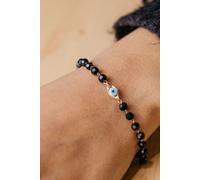 The Colourful Aura Women's Evil Eye Black Beads Indian Mangalsutra Protection Indian Nazaria Bracelet in Gold The Colourful Aura Gold One Size