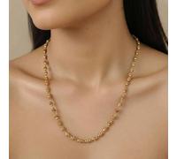 The Colourful Aura Women's Gold Plated Tulsi Beaded Long Chain Necklace Mala The Colourful Aura Gold One Size