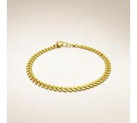 The Colourful Aura Women's Golden Brass Leaf Minimalist Boho Thin Slim Foot Payal Anklet in Gold The Colourful Aura Gold One Size