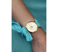The Colourful Aura Green Changeable Stripe Cloth Women Bracelet Wristwatch Green One Size