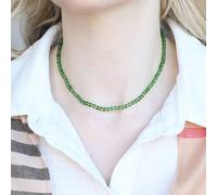 The Colourful Aura Women's Green Crystal Quartz Tassel Mala Necklace