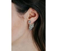 The Colourful Aura Women's Guardian Angel Wings Bar Ear Studs Earrings in Silver The Colourful Aura Silver One Size