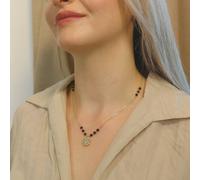 The Colourful Aura Women's Mangalsutra Four Heart Magnet Foldable Zircon Necklace in Silver