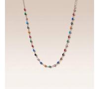 The Colourful Aura Women's Multicolour Adjustable Evil Eye Turkish Boho Devil Eye Protection Necklace in Gold | Size: 14 inches The Colourful Aura Gold 14 inches