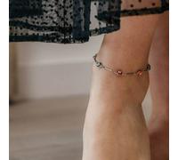 The Colourful Aura Women's Multicolour Turkish Evil Eye Anklet in Silver | Size: 7"