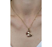 The Colourful Aura Women's Orange Pencil Peel Shavings Minimalist Teacher School Pendant Necklace in Brown The Colourful Aura Brown One Size