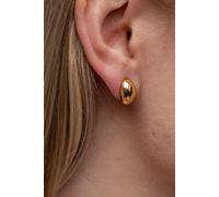 The Colourful Aura Women's Oval Half Ball Irregular Geometric Studs Earrings in Gold The Colourful Aura Gold One Size