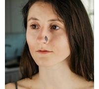 The Colourful Aura Women's Oxidised German Silver Round Clip-On Nose Pin | Size: Adjustable