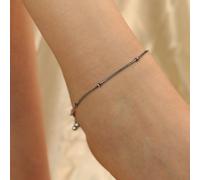 The Colourful Aura Women's Oxidized Silver Plated Snake Chain Indian Asian Payal Anklet