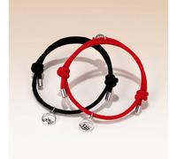 The Colourful Aura Women's Pinky Promise Magnetic Charm Love Island Dating Relationship Couple Bracelet in Silver The Colourful Aura Silver One Size