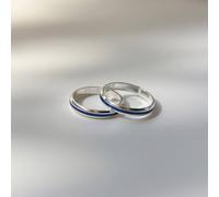 The Colourful Aura Women's Pure Silver Blue Bohemian Indian Bichiya Slim Toe Ring