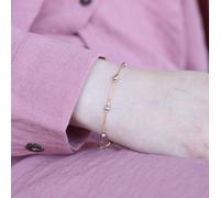 The Colourful Aura Women's Silver ball Charm Slim Gold plated Thread Bracelet | Size: 8 The Colourful Aura Silver 8