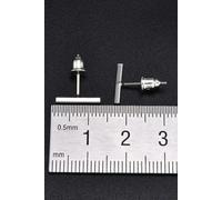 The Colourful Aura Women's Silver Gold Bar Geometric Line Staple stud Earrings The Colourful Aura Gold One Size