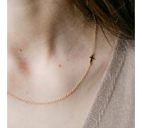 The Colourful Aura Women's Silver & Gold Sideways Dainty Cross Minimalist Choker Necklace The Colourful Aura Gold One Size