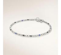 The Colourful Aura Women's Silver Plated Link Chain Braid Evil Eye Payal Anklet The Colourful Aura Silver One Size