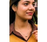 Sterling Silver Three Colour Eagle Egg Small Teardrop Pendant Necklace The Colourful Aura Silver One Size