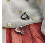 The Colourful Aura Women's Sterling Silver U Shape Studs Ear Pierced Zircon Earrings The Colourful Aura Silver One Size