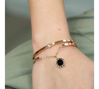 The Colourful Aura Women's Two Layer Roman Dangle Dual Colour Roman Charm Bracelet Bangle in Gold The Colourful Aura Gold One Size