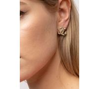 The Colourful Aura Women's Zircon Arc C-Shaped Geometric Set Studs in Gold The Colourful Aura Gold One Size