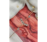 The Colourful Aura Zircon Ear Wrap Crawler Ear Climber Long Earring In Gold Gold One Size