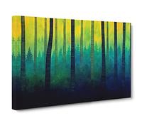 The Colourful Forest Vol.5 Canvas Print | Gallery Wrapped 30mm Frame Wall Art | 30x20 inches | Ready to Hang | Contemporary Landscape Picture | Living Room Bedroom Lounge Office