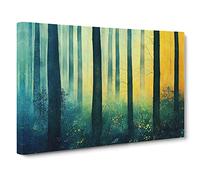 The Colourful Forest Vol.7 Canvas Print | Gallery Wrapped 30mm Frame Wall Art | 30x20 inches | Ready to Hang | Contemporary Landscape Picture | Living Room Bedroom Lounge Office