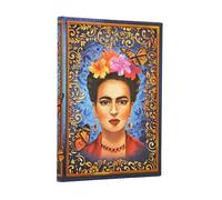 The Colourful Portrait (Viva Frida) Midi Unlined Hardcover Journal (Elastic Band Closure)