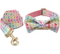 The Comfort Dog Collars,Dog Collar Personalized Adjustable Dog Collars for Medium Large Dogs Cute Puppy Collar for Boy and Girl Dogs Adjustable Dog Collar with Bow Tie Walking Running(Red,XL)