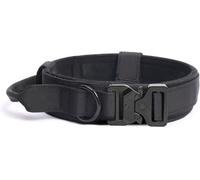 The Comfort Dog Collars,Nylon Tactical Dog Collar With Handle Heavy Duty Dog Collar With Metal Buckle Easy Control For Medium And Large Dogs(Black,M)
